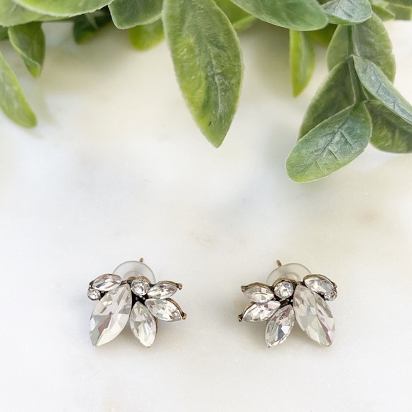 "Lennox" Earrings || Clear Crystal Statement - Picture 5 of 10